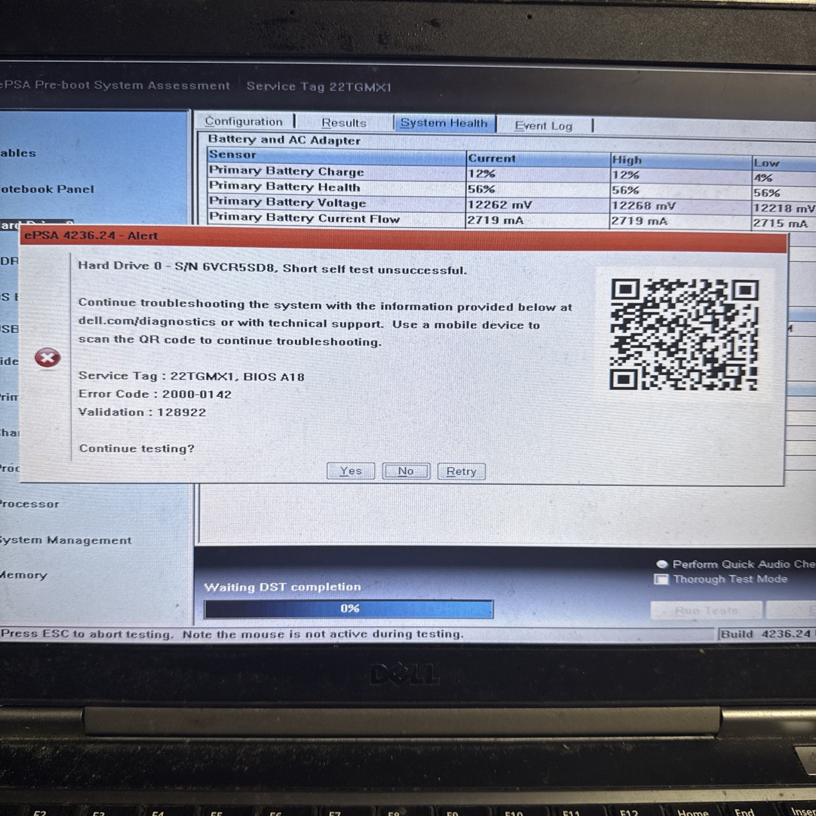 Dell Latitude E6430S 14″ Laptop Intel Core i5 3rd Gen. -POWERS/NO BOOT -MZ