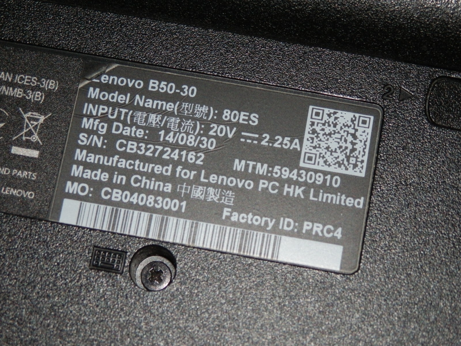Lenovo B50-30, Intel Celeron N2840, No Ram, No HDD, 15.6″ inch HD, Intel HD