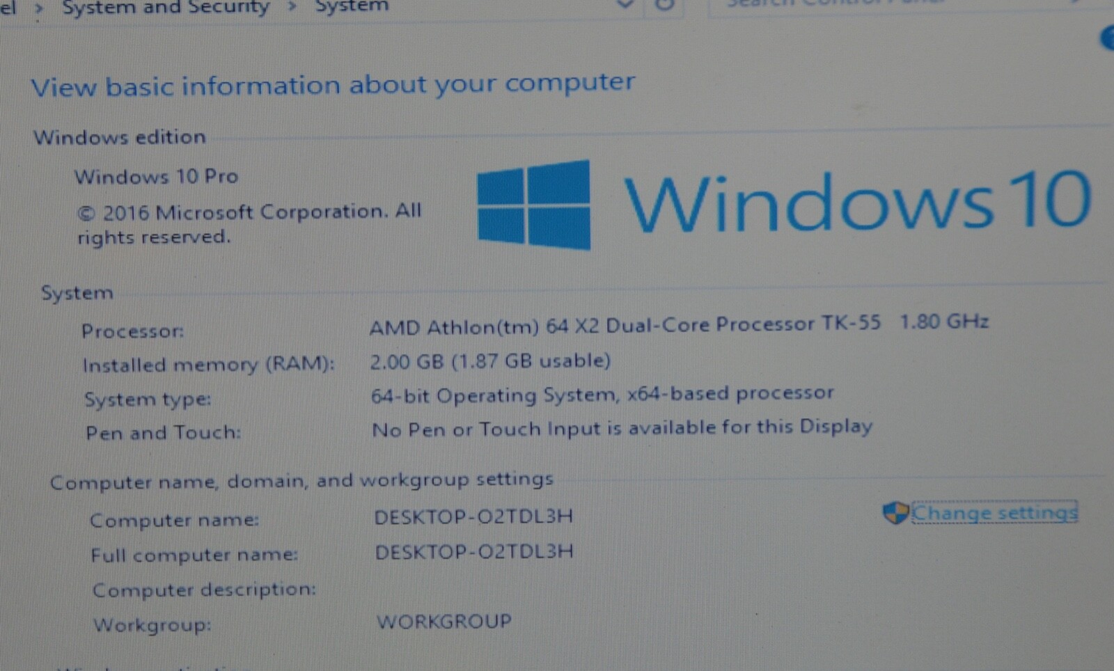 Dell Inspiron 1501 Laptop_AMD Athlon 64 X2 Dual Core TK-55 @ 1.80 GHz. 2GB RAM