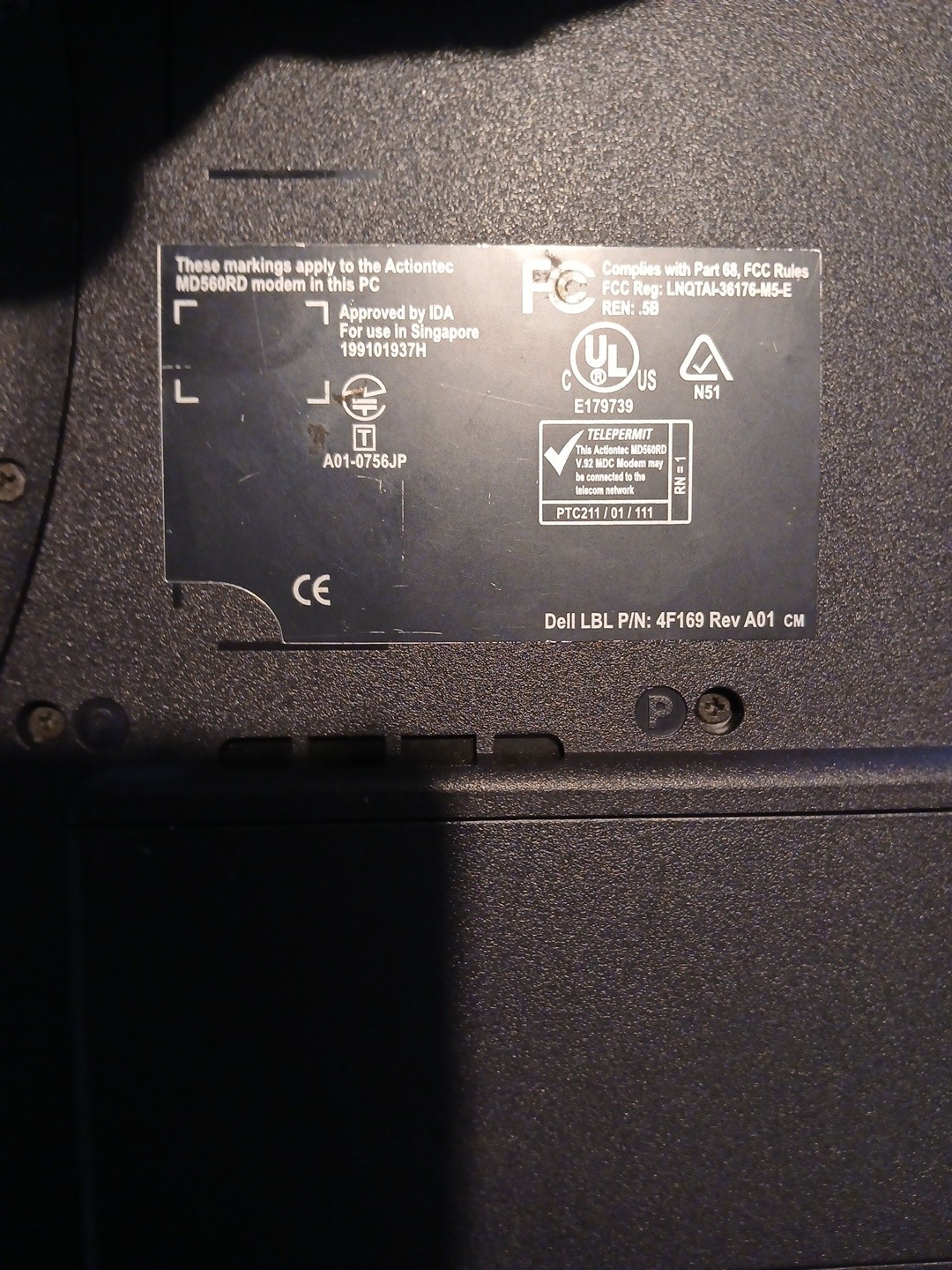 Dell Inspiron 2650 15″ Win XP Laptop