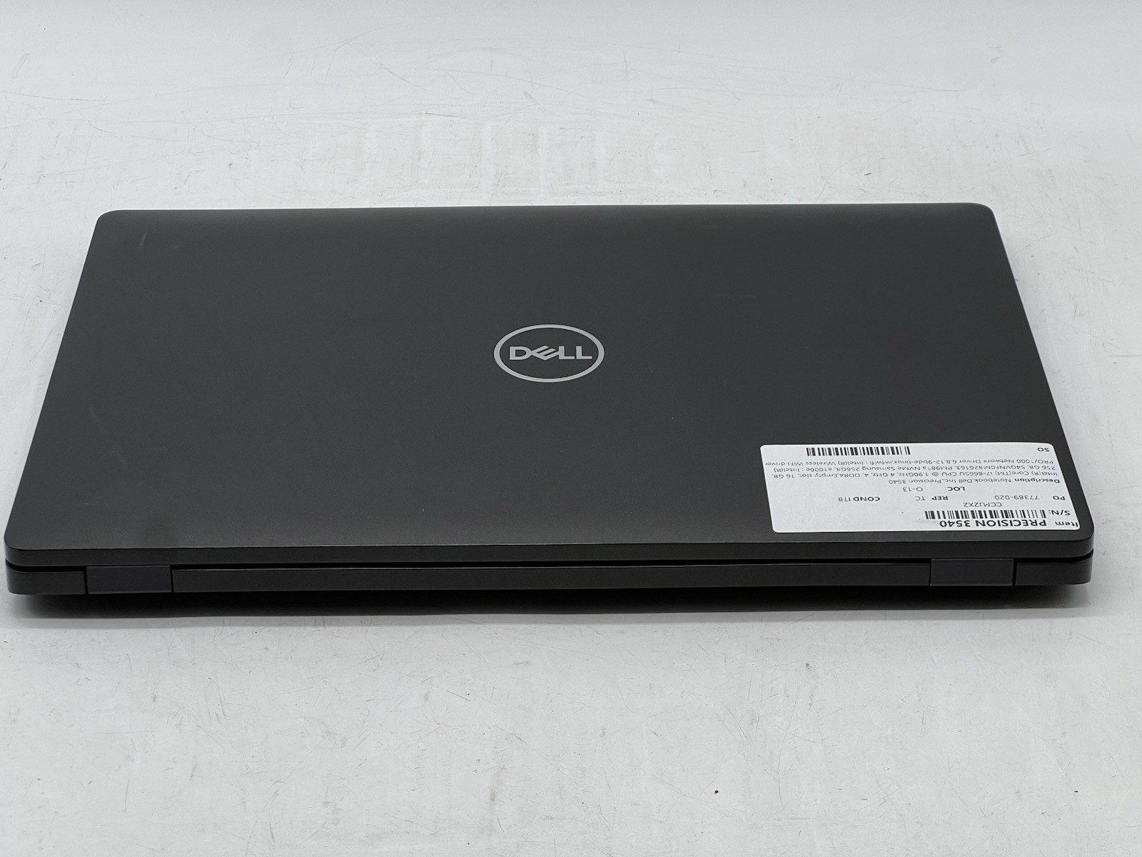 Dell Precision 3540, i7-8665U CPU, @ 1.90GHz, 16GB RAM, 256GB NVMe-No OS/AC