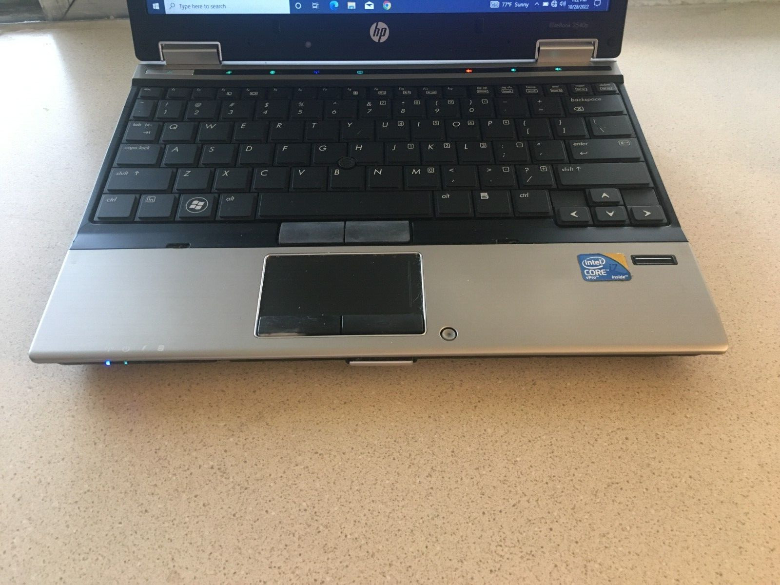 HP 2540P, i7-L640, Windows 10 Pro, 800GB SSD, 16GB Ram, MS Office