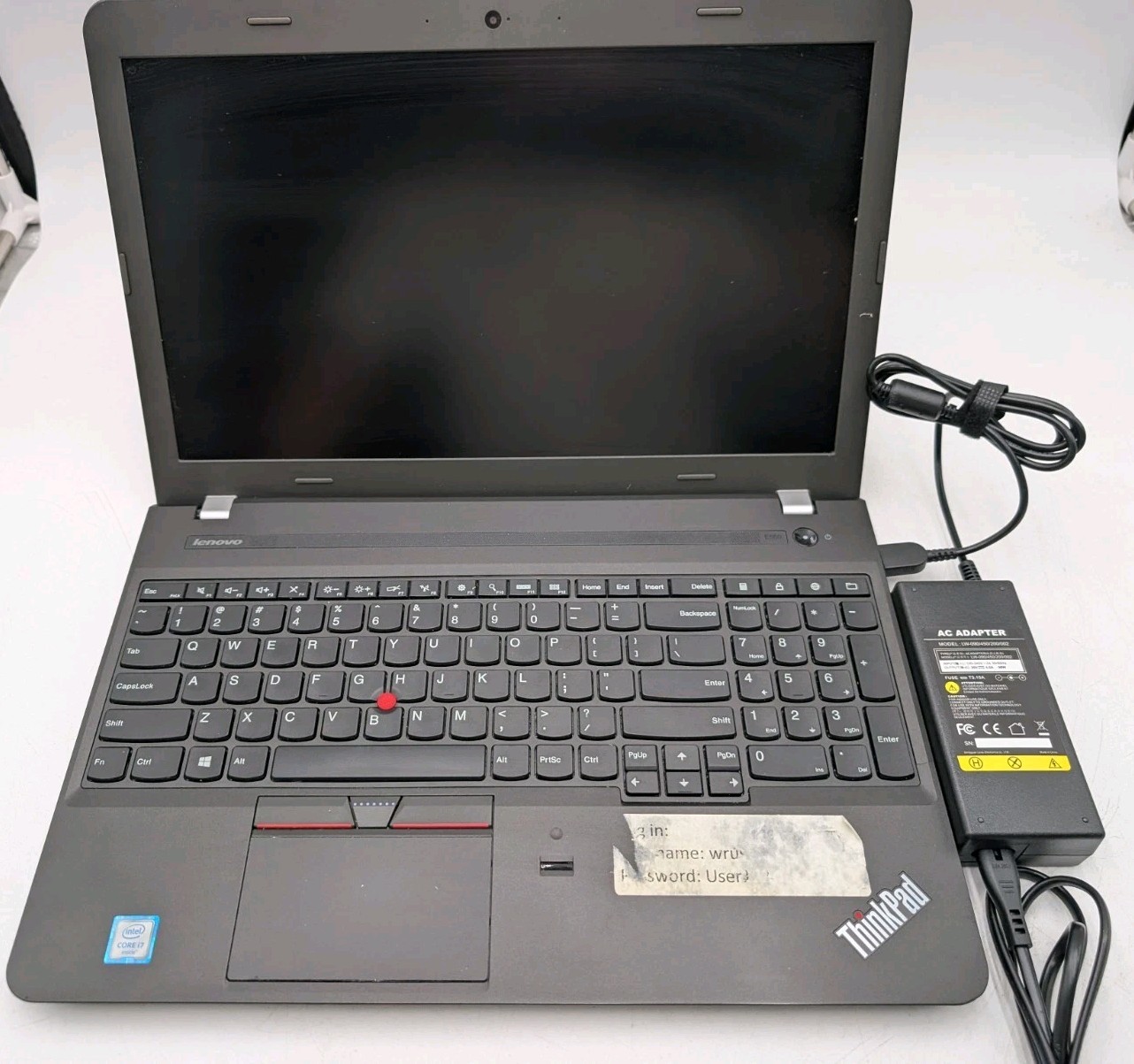Lenovo ThinkPad E560 i7-6500U 2.50GHz 8GB RAM No OS W/ Power Cord
