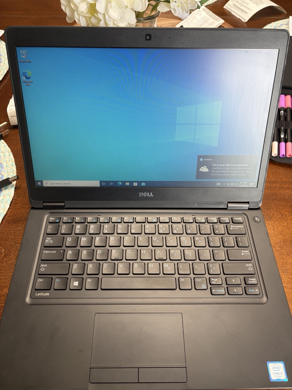 Dell Latitude 5480 i5-7440HQ 8GB RAM, 128GB SSD, Win10Edu, New Battery w/charger