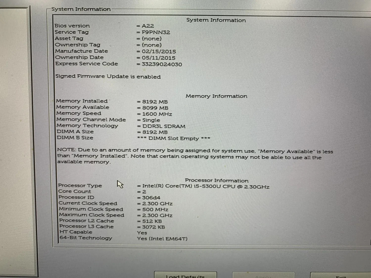 Dell Latitude E5450 14 Core i5-5300U 2.30 GHz 8GB RAM 237 SSD Win 10 Office 2024