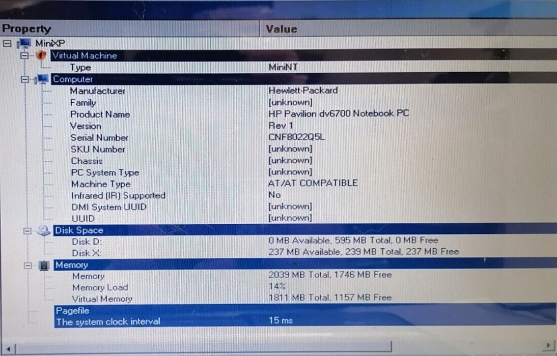 FOR PARTS 15.4″ HP Pavilion DV6700 (Intel T5500/1.66 GHz/2 GB RAM/NO HDD)