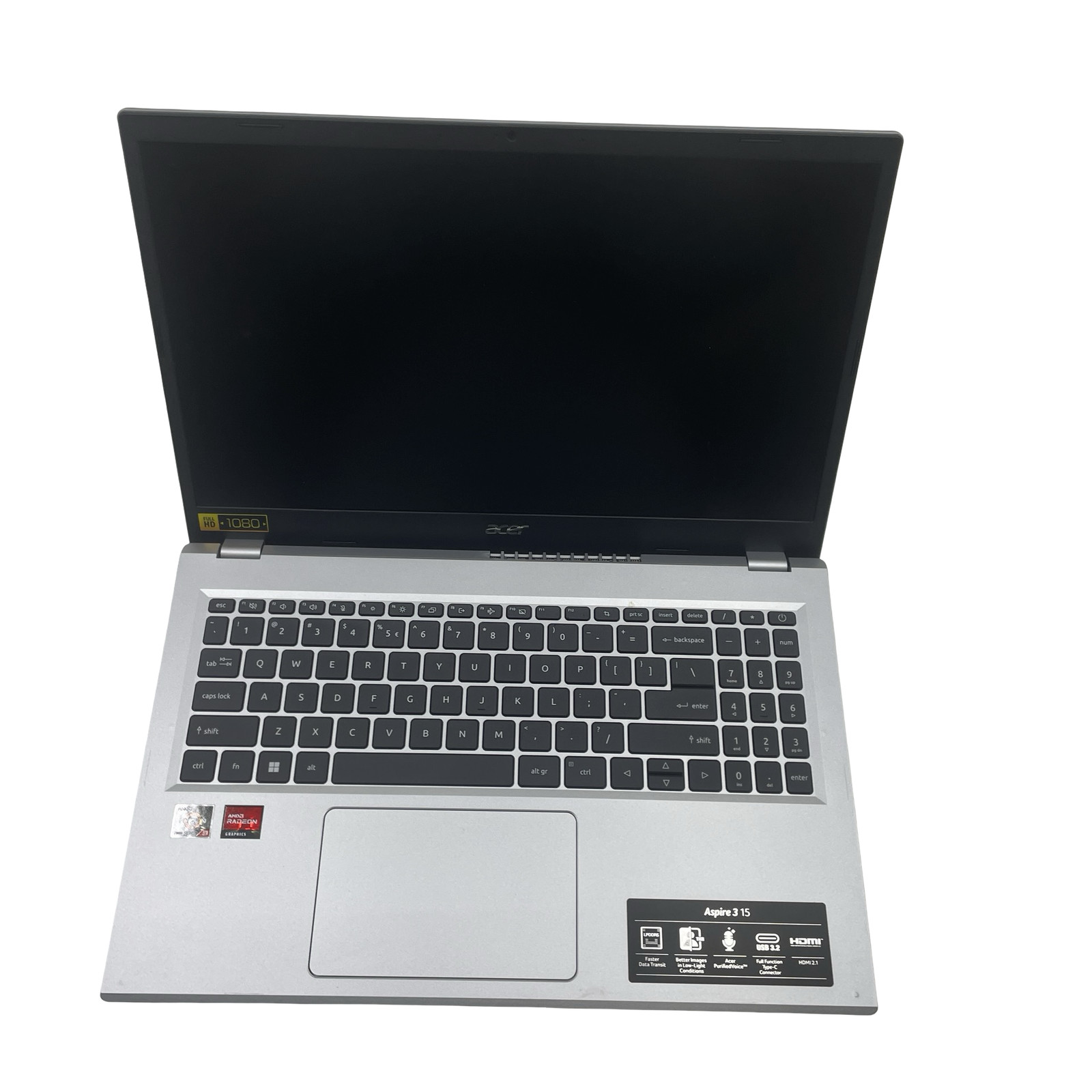 Acer Aspire 3 15 N23C3 Ryzen 3 7320U 8GB RAM 256GB SSD Silver #CR5456 (AR)