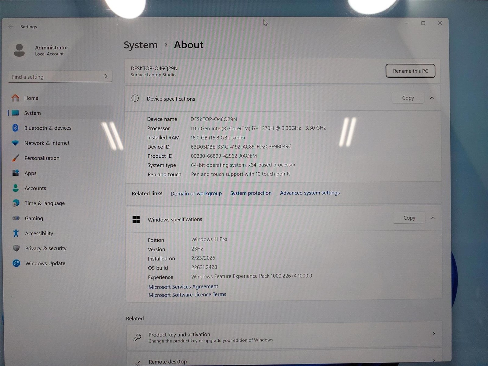 Microsoft Surface Laptop Studio 14.4″ Core I7-11370H 16GB 512GB RTX 3050