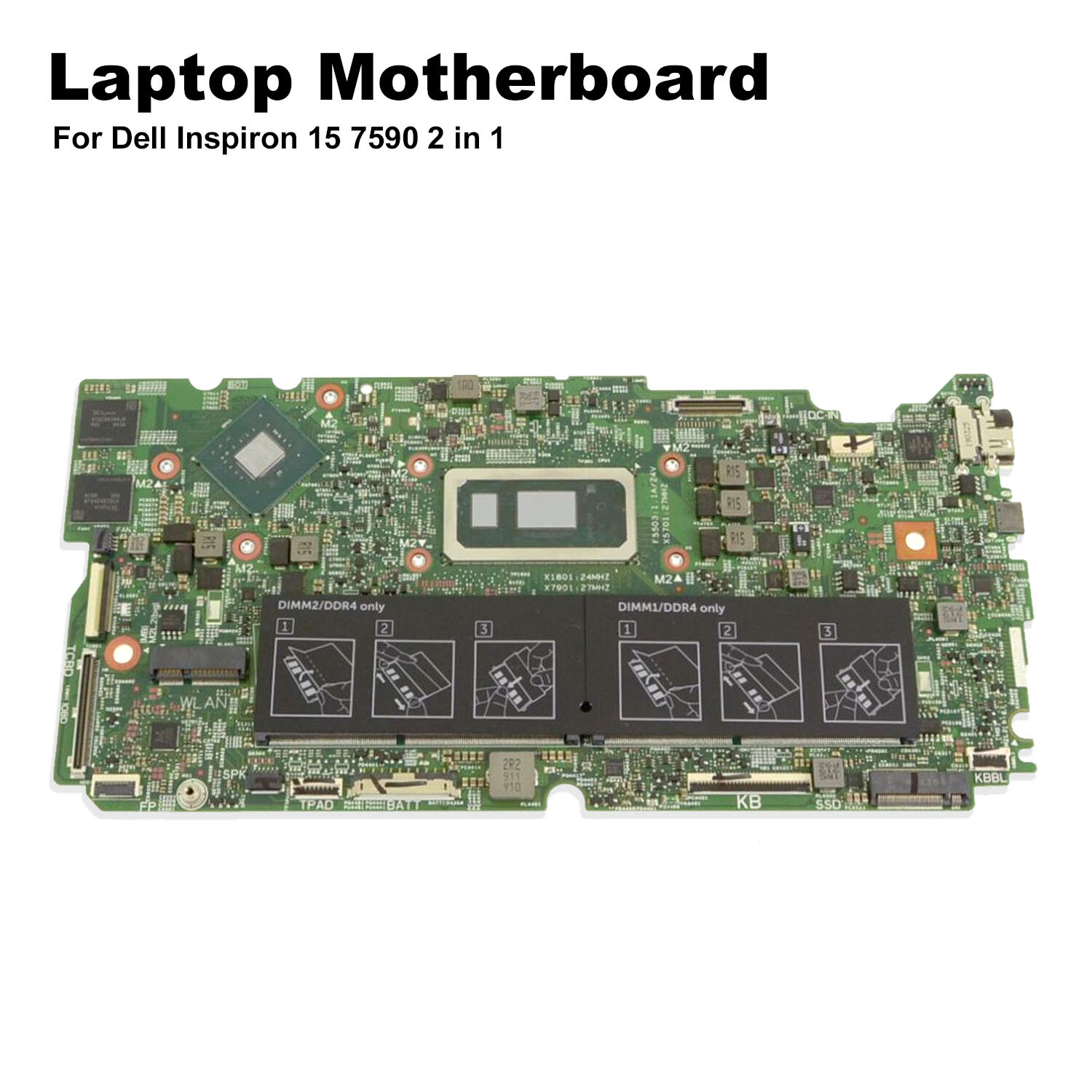 Dell XPS 15 7590 Motherboard Assembly i7-8565U with Discrete Graphics X8Y3N
