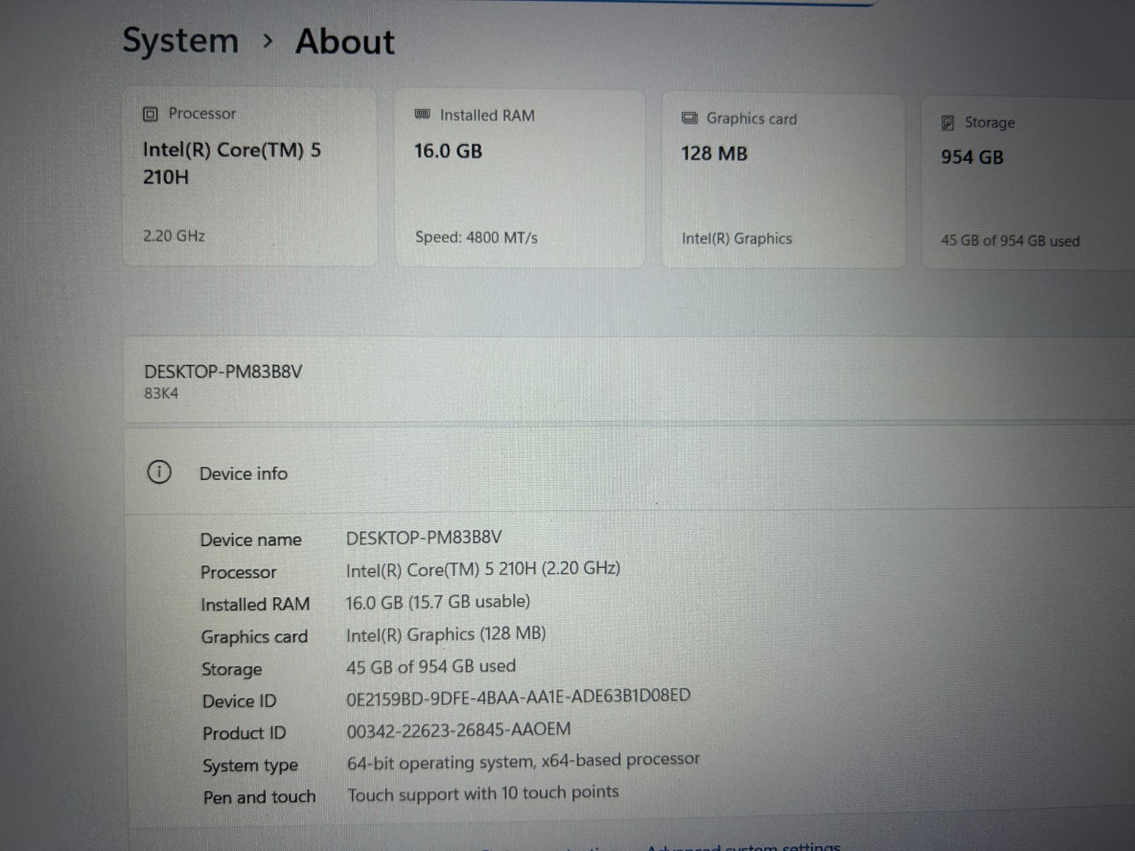 Lenovo Slim 3 15IRH10R, Intel Core 5 210H, 2.20 GHz, 16 GB RAM, 1 TB NVMe SSD