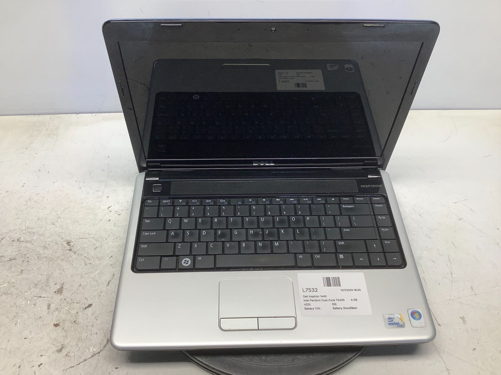 Dell Inspiron 1440 Intel Pentium Dual-Core T4400 2.2GHz 4 GB NO HDD READ