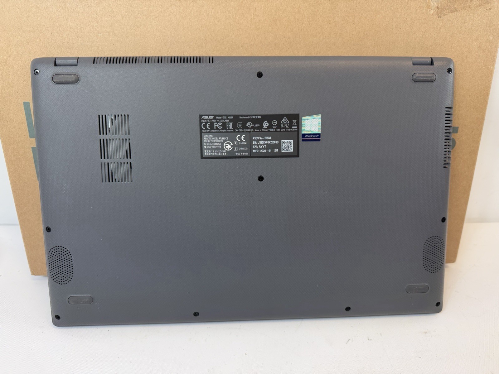 ASUS Vivobook X509FA-RH3 15″ Intel i3-8145U 8GB DDR4 512GB SSD Windows 11 Home