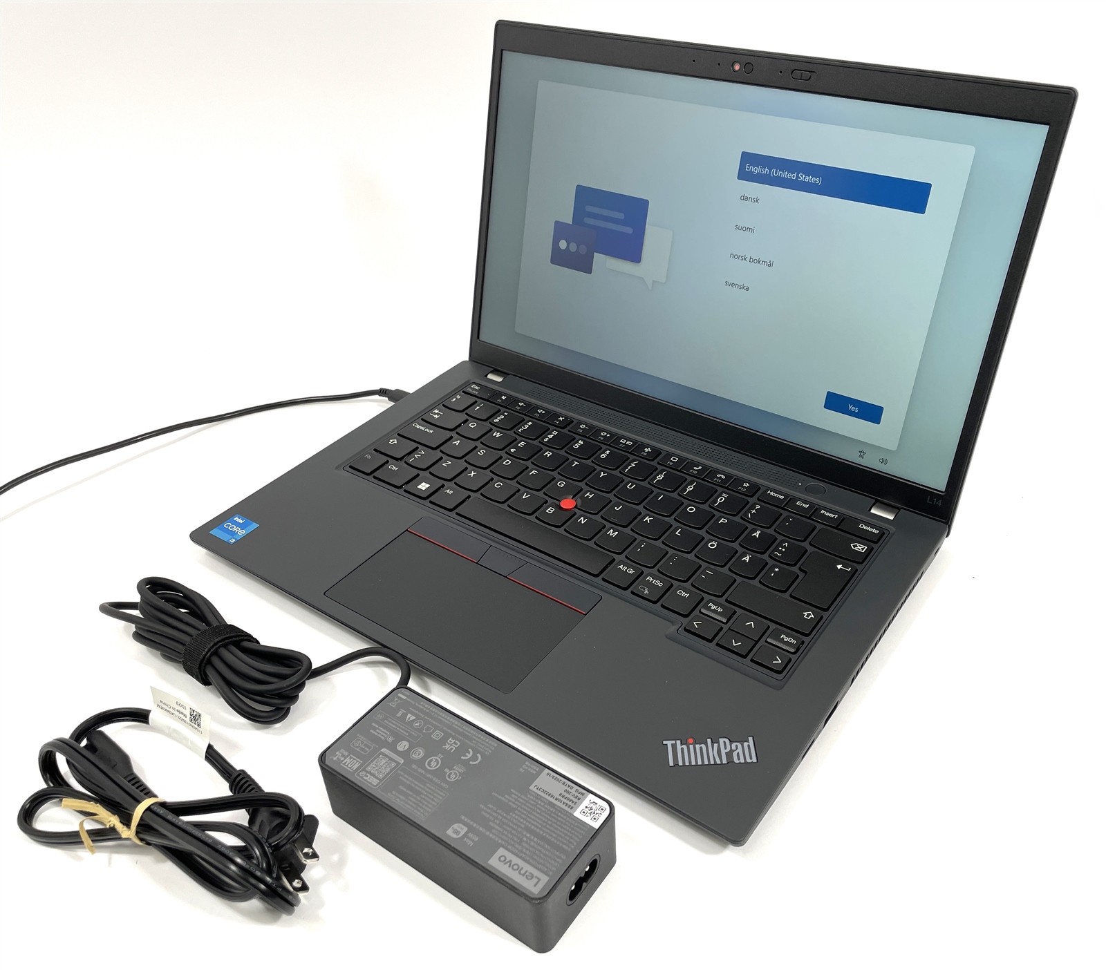 Lenovo ThinkPad L14 Gen 4 Laptop i3-1315U 256GB SSD 16GB RAM – Swedish Keyboard