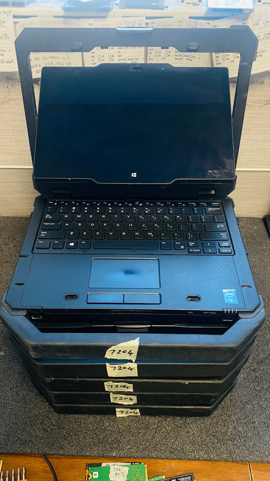 Lot of 5 Dell LATITUDE 7204 RUGGED 11.6″ Core i5-4310U 8GB 256GB SSD Win10Pro-4