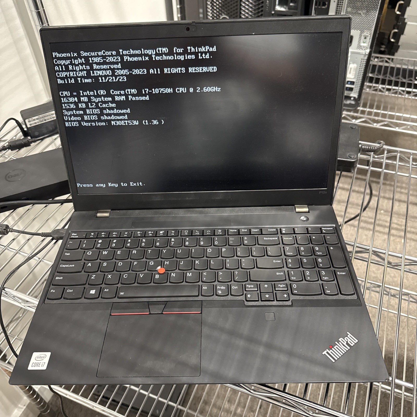 Lenovo ThinkPad P15v Gen 1 i7-10750H 2.7GHz 16GB DDR4 NO SSD Laptop – READ