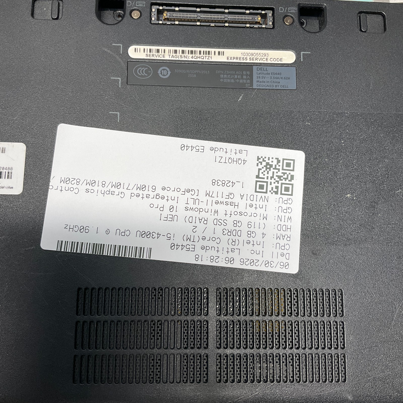 Dell Latitude E5440 Laptop Intel Core i5-4300U @ 1.90 GHz 4GB 128GB SSD NO BATT