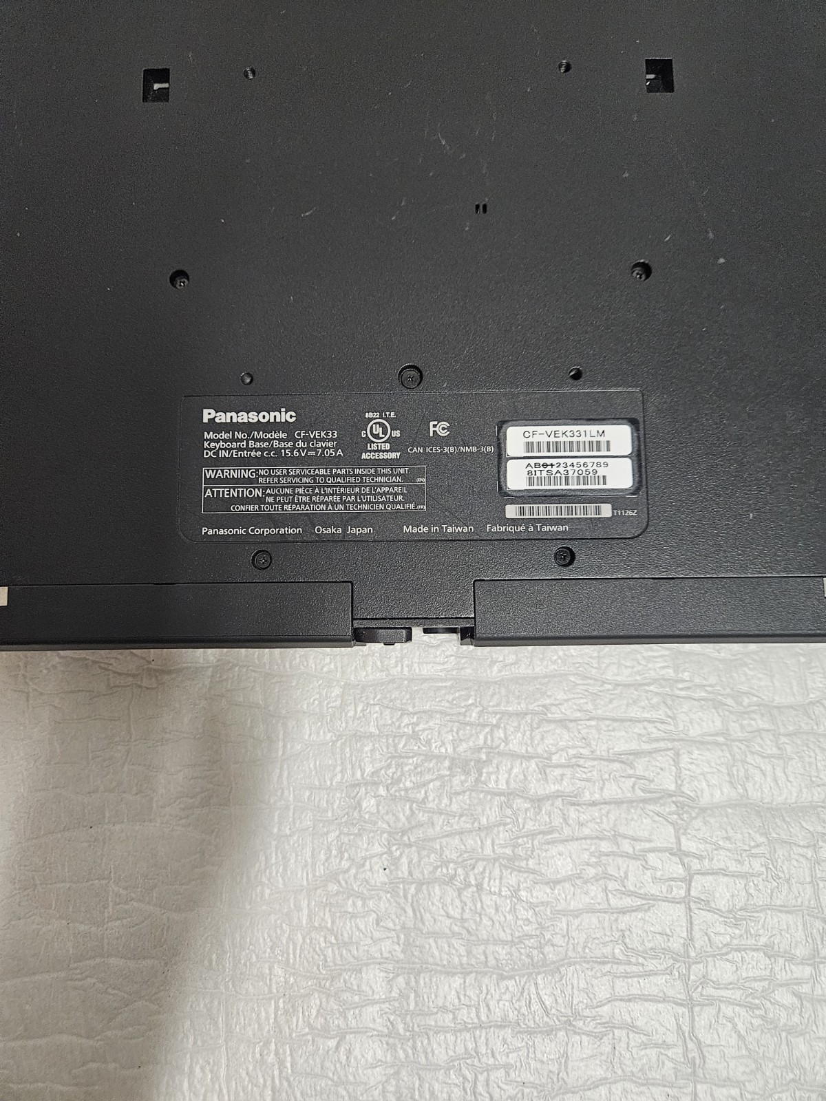 Panasonic Toughbook CF33 Intel I5 7600U 16GB RAM Win11 Pro, No SSD, 0% Batt Life
