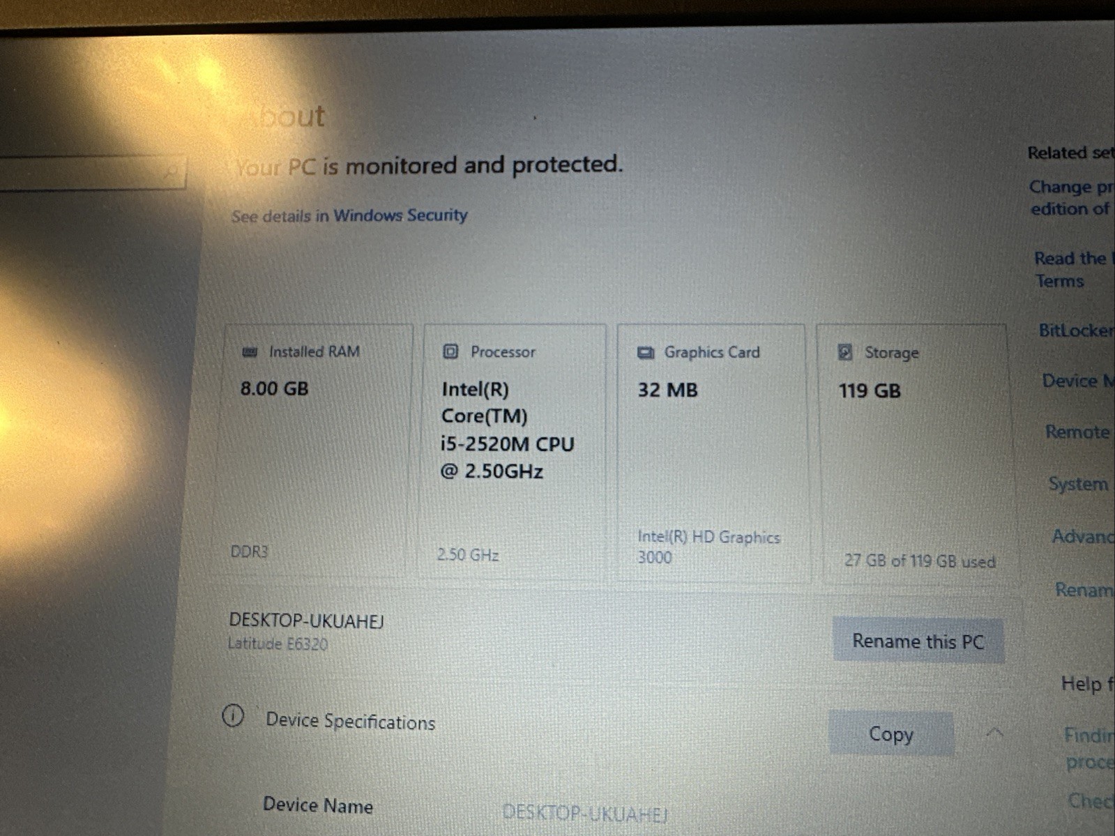 Dell Latitude E6320 13″ Laptop Intel Core i5 8gb 128GB SSD Windows 10 Pro!