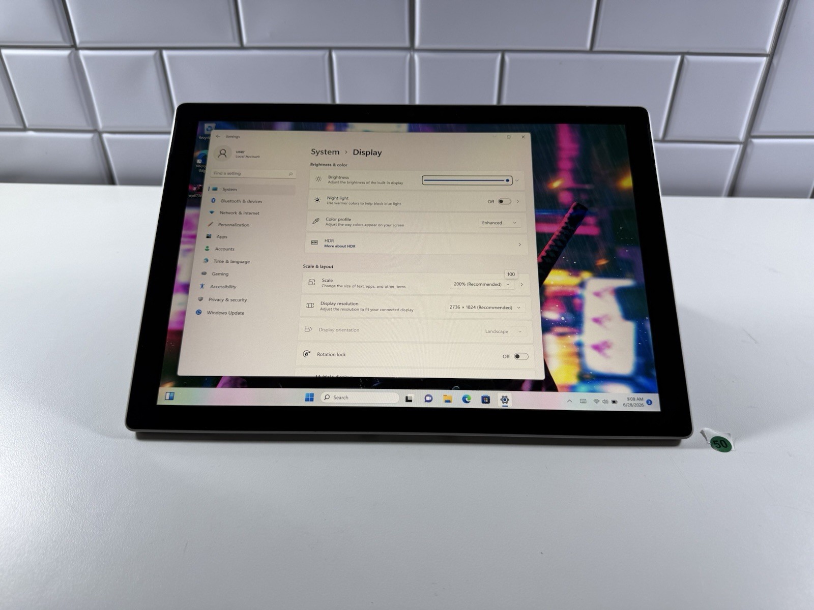 Microsoft Surface Pro 7 plus 1961 Core i5-1135G7 2.4GHz 16GB 256GB Win 11 Pro