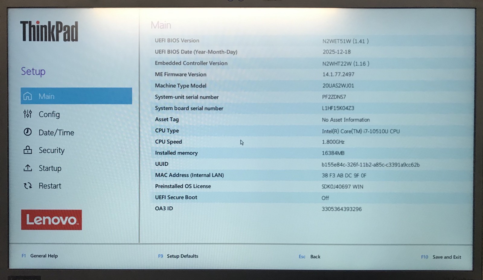 Lenovo ThinkPad X1 Carbon Gen 8 14″ Laptop i7-10510U 16GB RAM 256GB NVMe