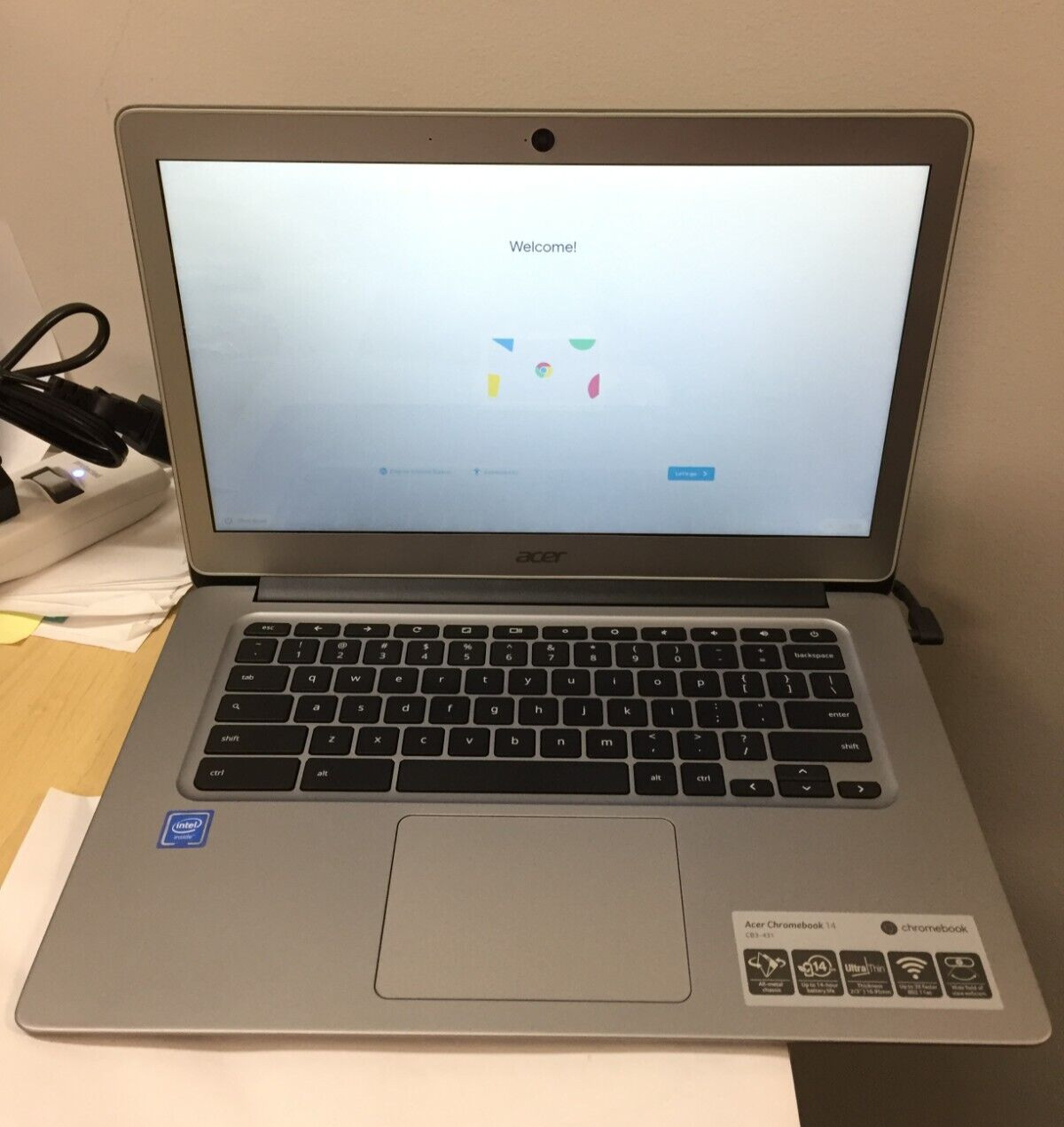 Lot of 2*Bad Battery* Acer CB3-431-12K1 14 ChromeBook/Intel x5-E8000/4GB/32G eMM