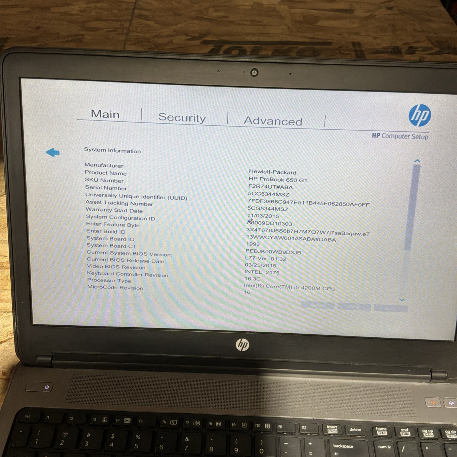 HP ProBook 650 G1 Intel i5-4200M 2.50GHz 8GB RAM 15.6″ 500GB HDD W10Pro C474