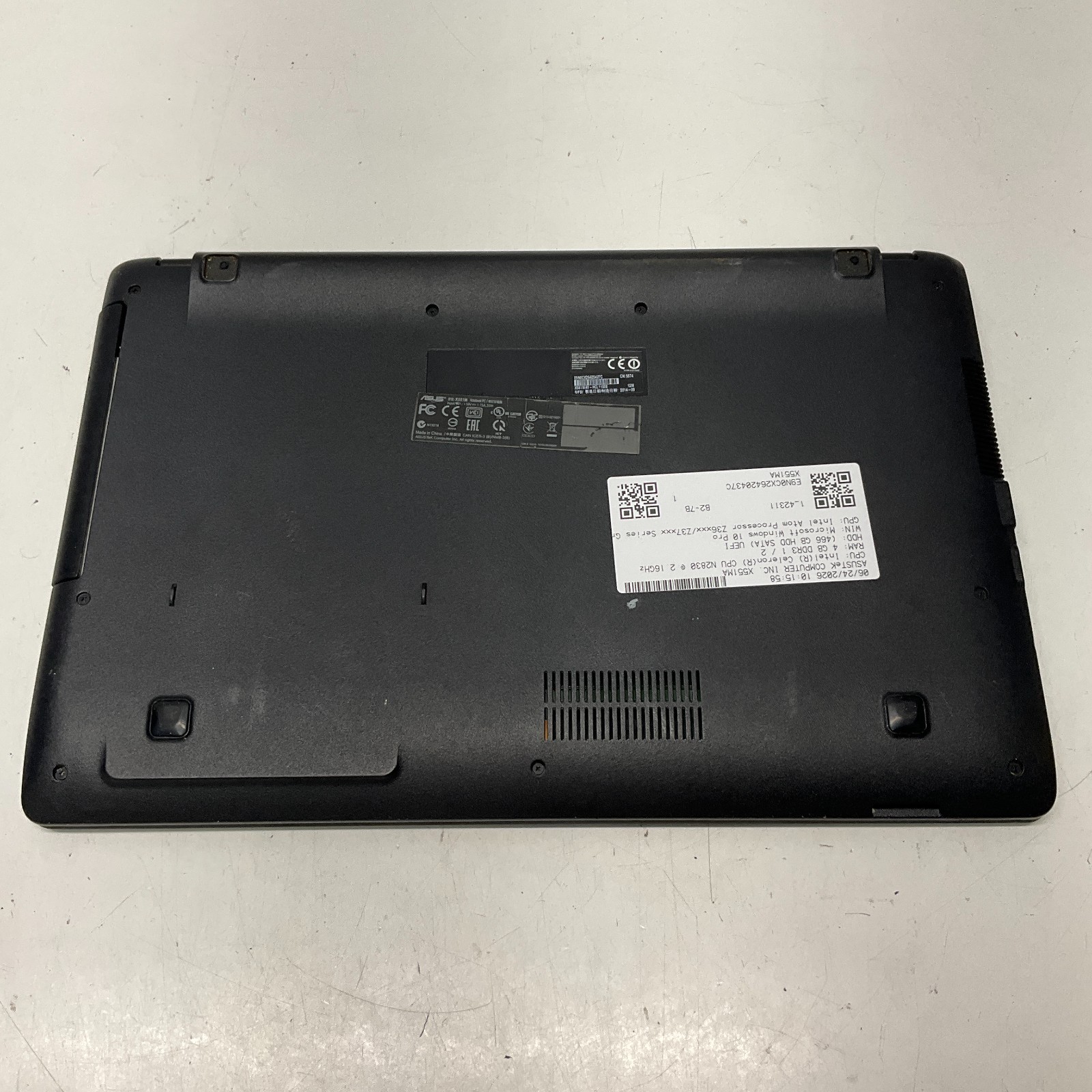 Asus X551MA 15.6″ Laptop Celeron N2840 2.16GHz 4GB RAM 500GB HDD Windows 10 Pro