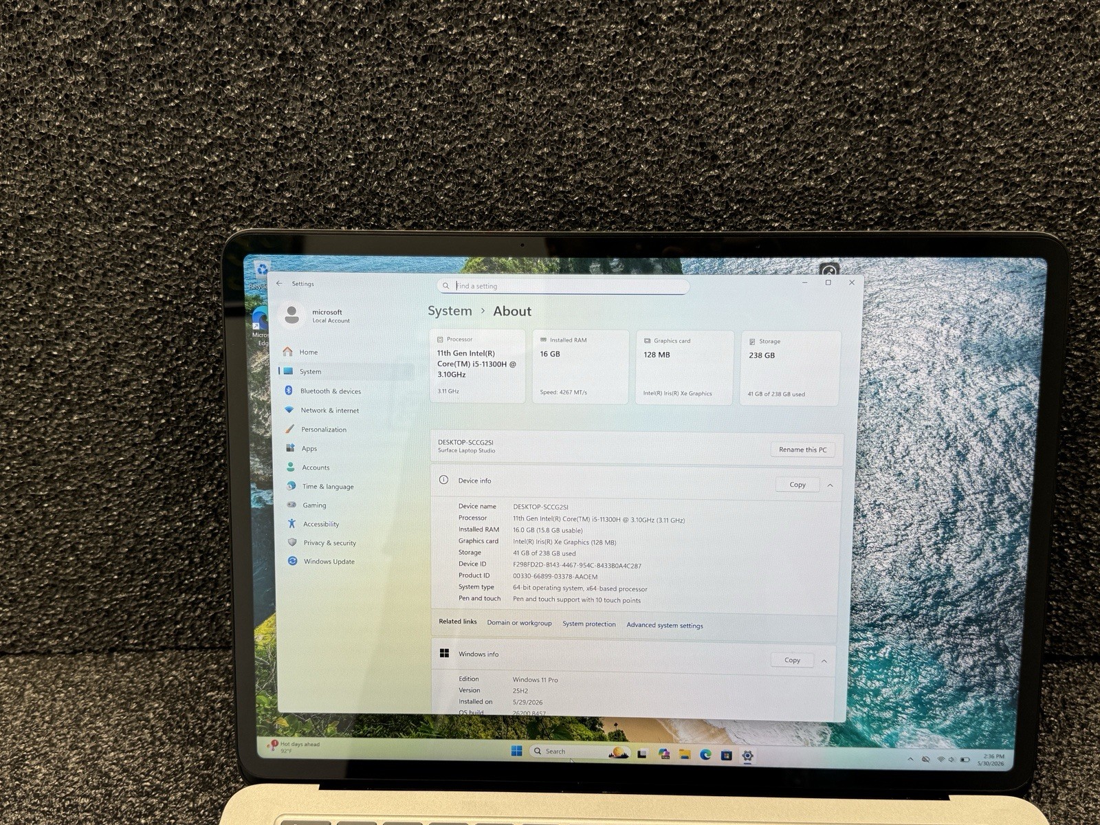 Microsoft Surface Studio 1964 11th Gen i5 11300H 3.1GHz 16GB/ 256GB/WIN11 ✅