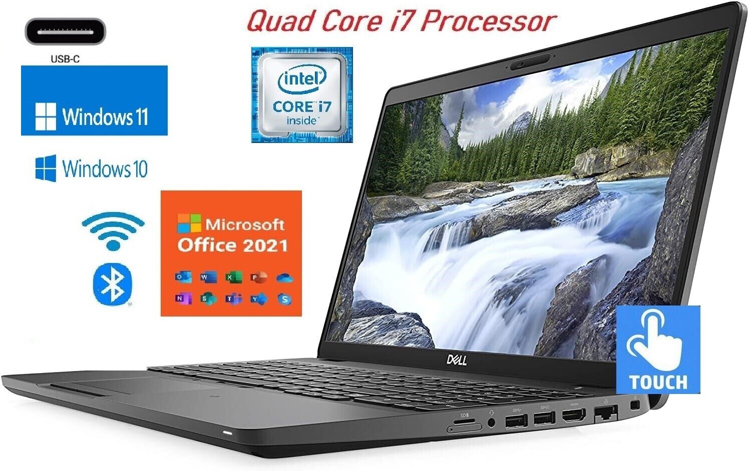 Dell Latitude 5500 i7-8665U Touch 512GB 1TB 2TB SSD 16GB 32GB RAM Win10P / Win11