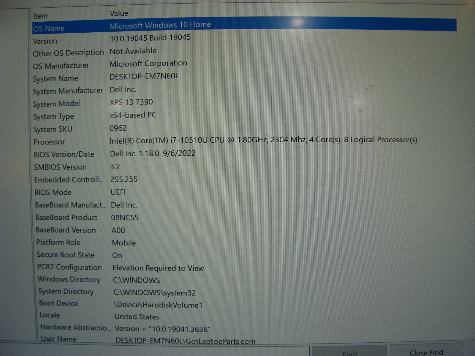 Dell XPS 13 7390 13.3″ FHD i7-10510U 1.8GHz 8GB 256GB SSD EXCEL Battery +Charger