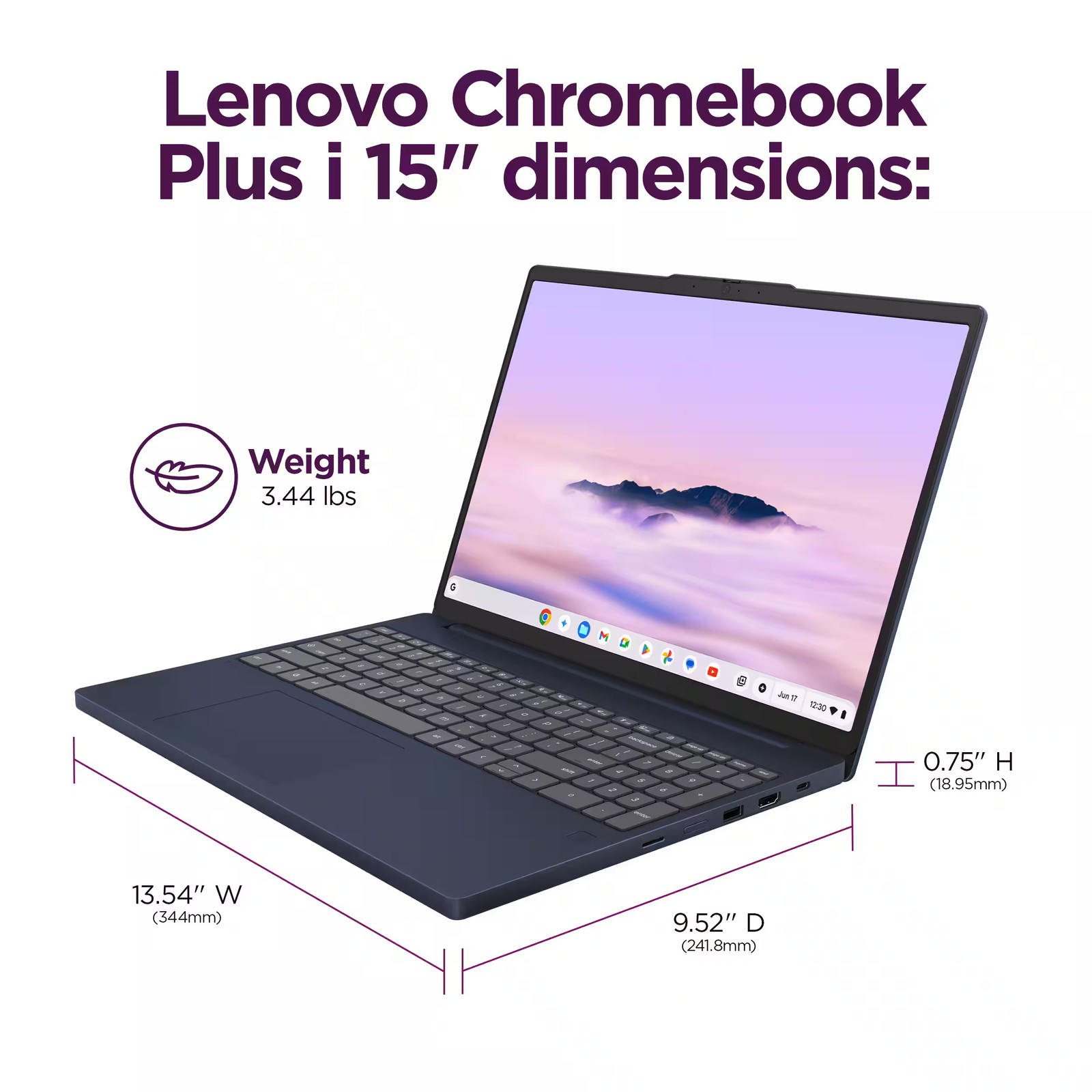 Lenovo – Chromebook Plus 15.3″ 2K Touchscreen Laptop – Intel Core 3 Processor…