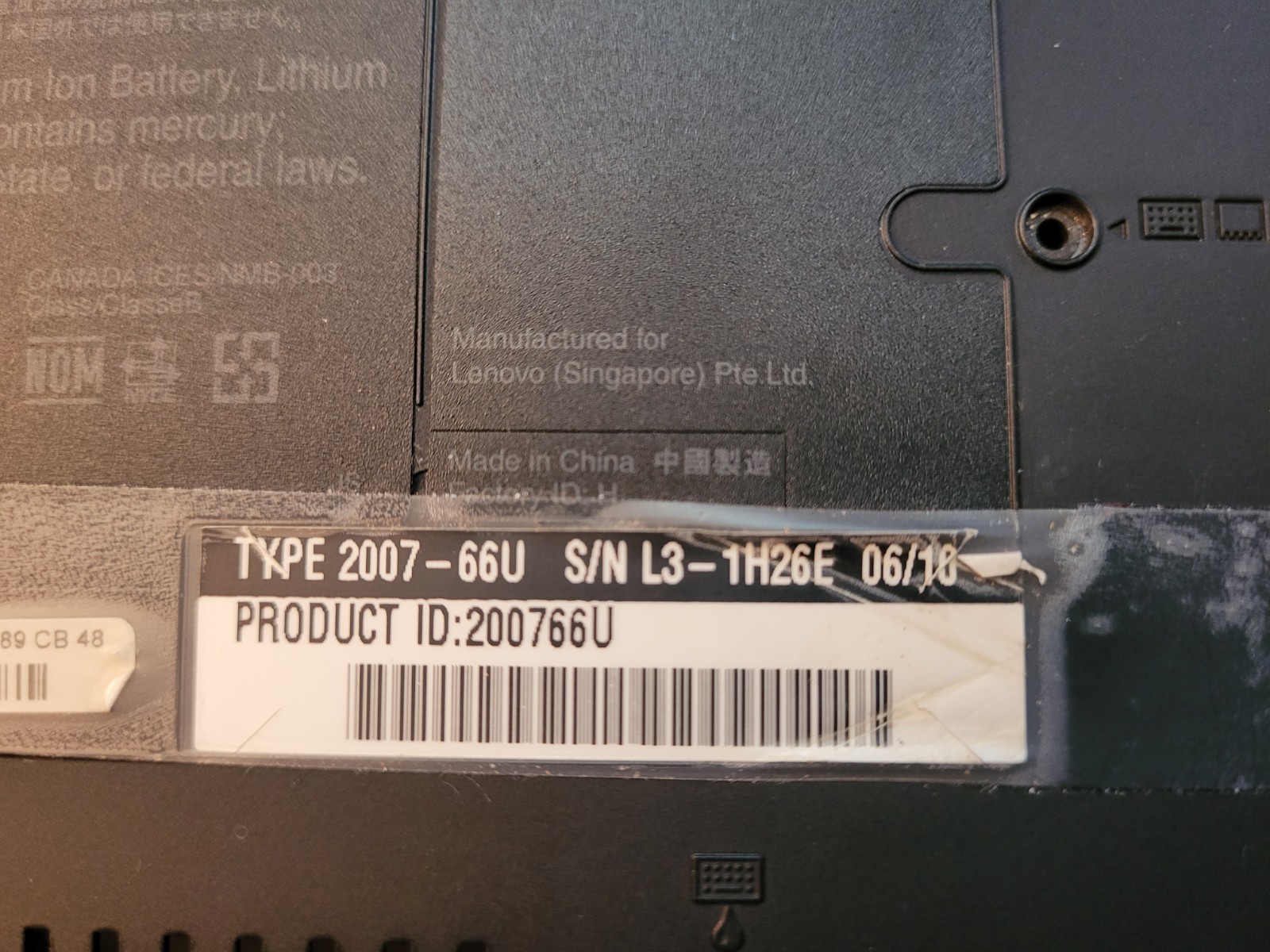 Lenovo IBM ThinkPad T60 Vintage 256 RAM 40gHDD 14 inch Parts NON Start