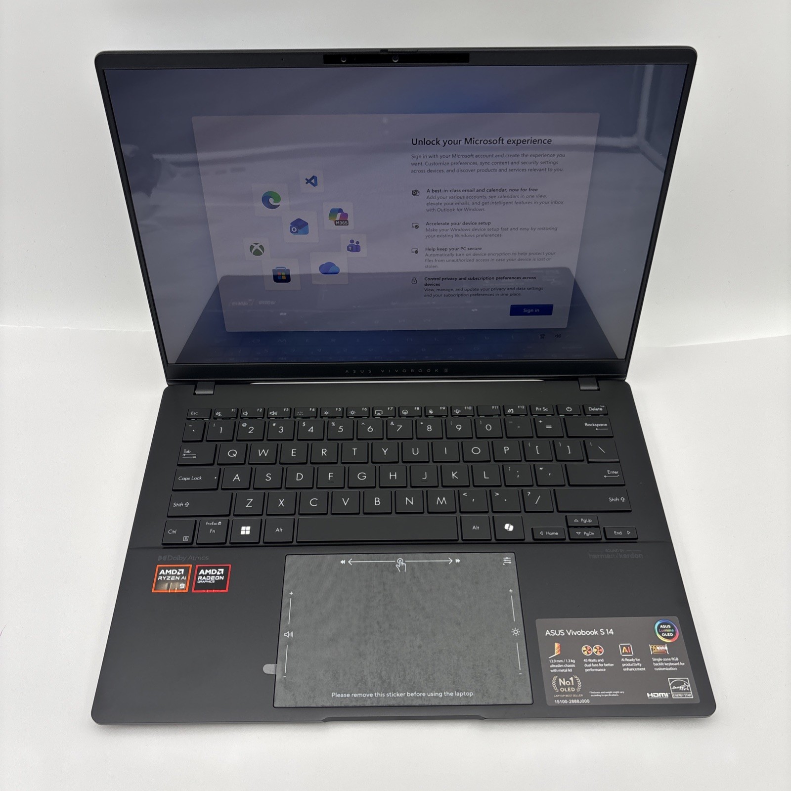Asus VivoBook S14 14″ 3K OLED 120Hz Ryzen AI 9 24GB SSD W11 512GB Neutral Black