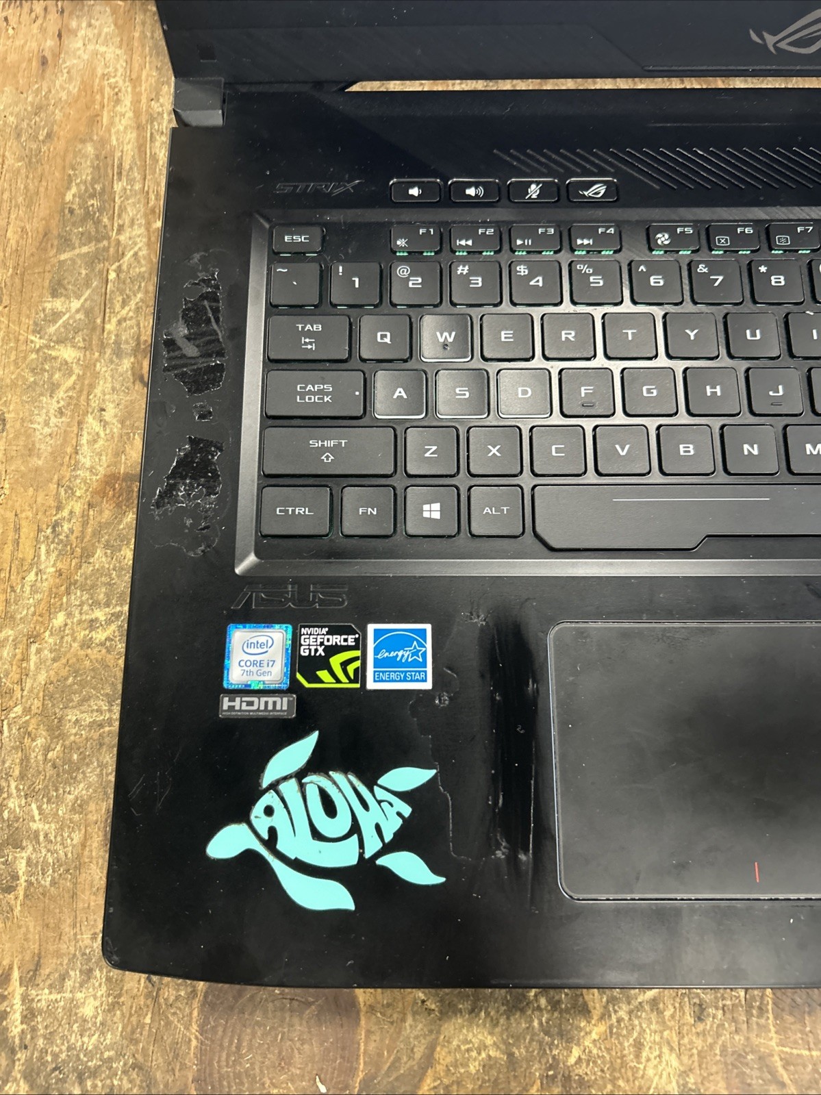 Asus ROG GL703V 17.3″ (256GB SSD + 1TB SSHD, Intel Core i7-7700HQ GTX 1050