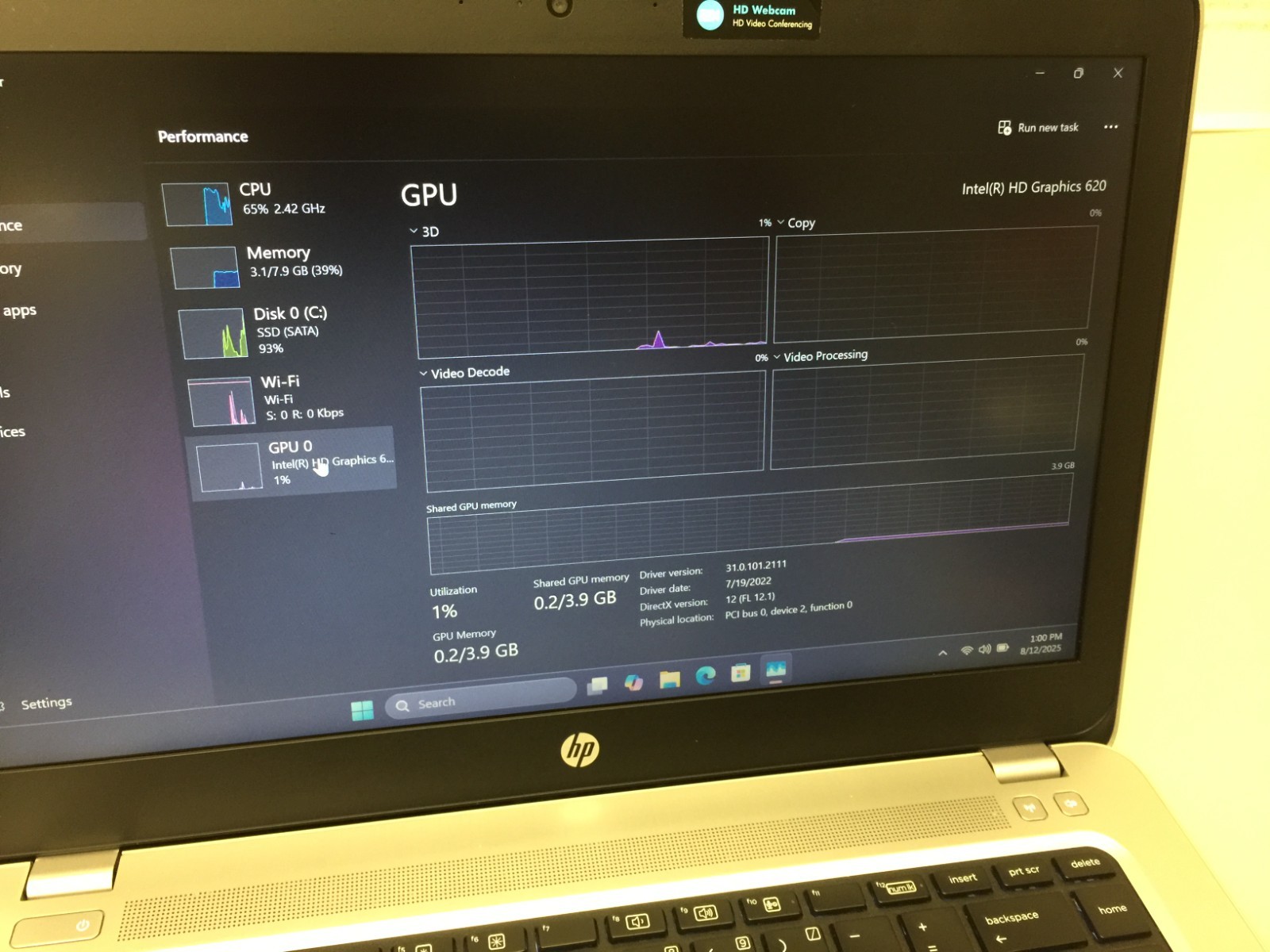 HP ProBook 440 G4 14″ Core i5 7th gen 2.50GHz, 8 GB RAM 256 GB SSD WIN 11 PRO