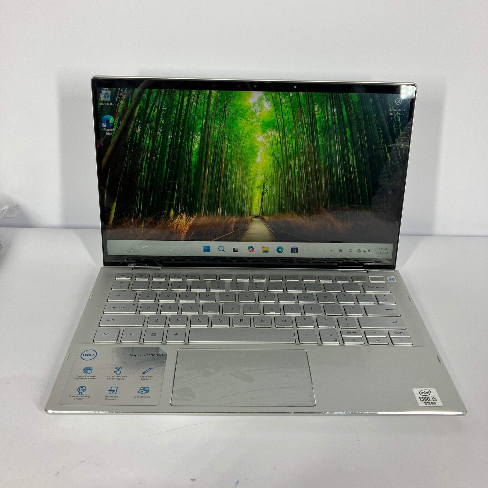 Broken Dell Inspiron 7300 13.3″ i5-10210U 1.6GHz 8GB RAM 512GB SSD Cracked Scree