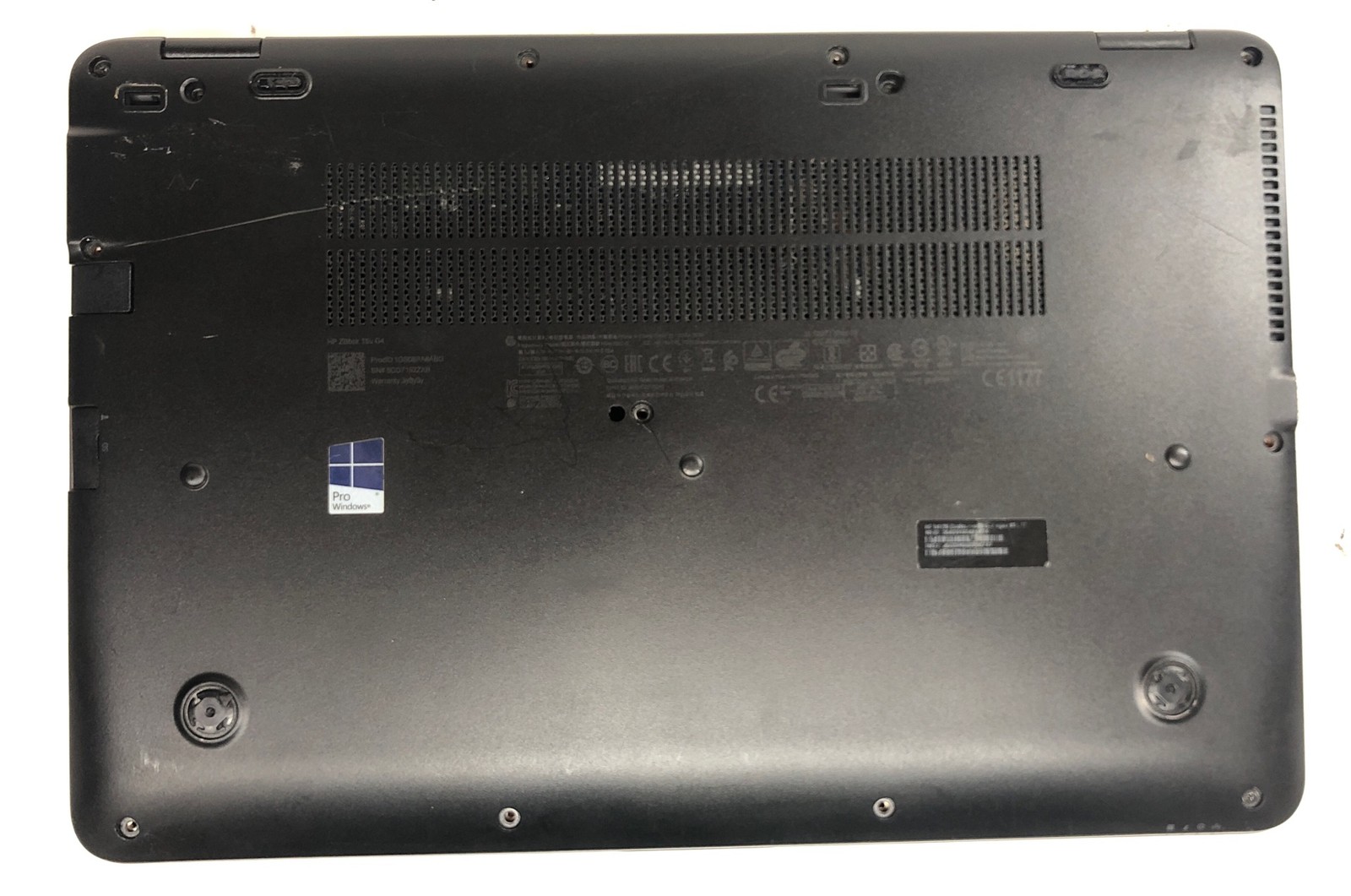 HP Zbook 15 G4, Intel Core i7-7600U @2.80 GHz, 16GB RAM No SSD/HDD, No OS