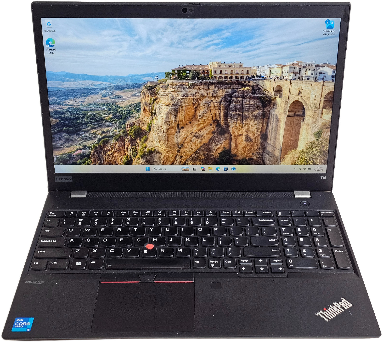 Lenovo ThinkPad T15 Laptop – 2.6 GHz i5-1145G7 16GB 512GB 15.6″ Touchscreen SP15