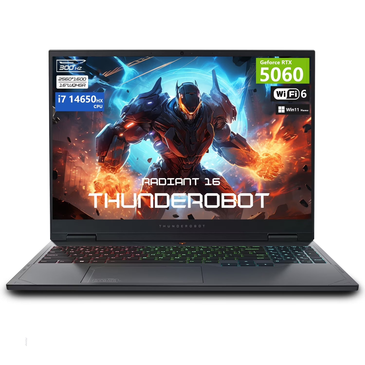 Thunderobot Radiant 16 Gaming Laptop,QHD+ 300Hz i7-14650HX RTX 5060, 32GB