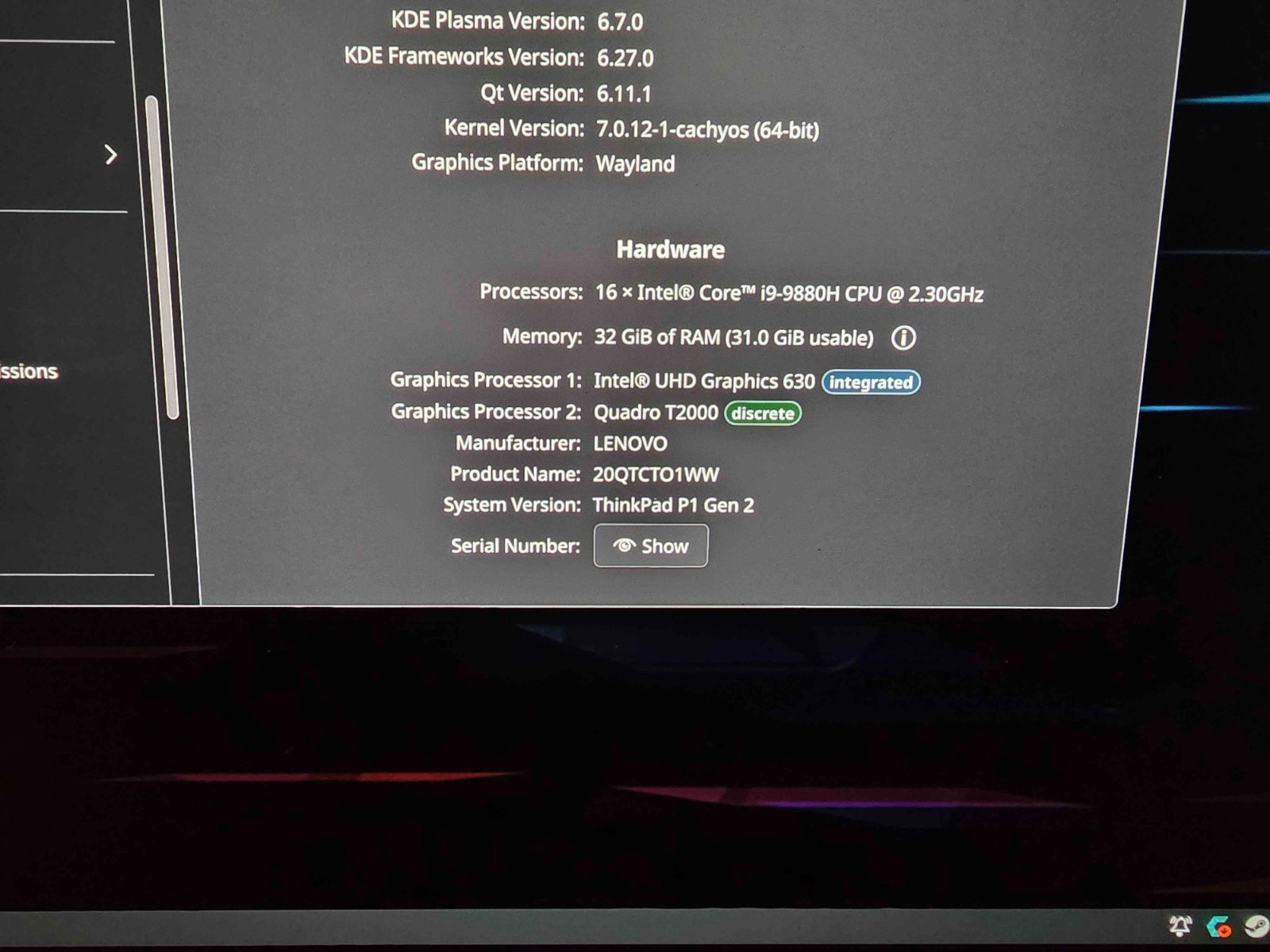 Lenovo ThinkPad P1 Gen 2 i9-9880H, NVIDIA Quadro T2000 32GB RAM 1TB NVME 4KOLED