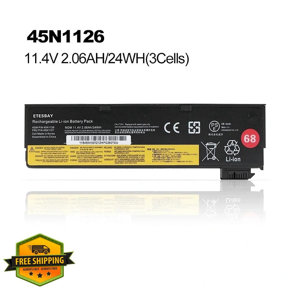 Lenovo ThinkPad X240 X250 X260 X270 Laptop Battery 68+