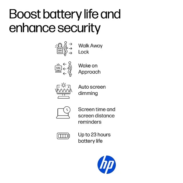 HP Flip 16″ 2K 2-in-1 laptop, Intel Core Ultra 5, 16GB/512GB, Backlit, 23h