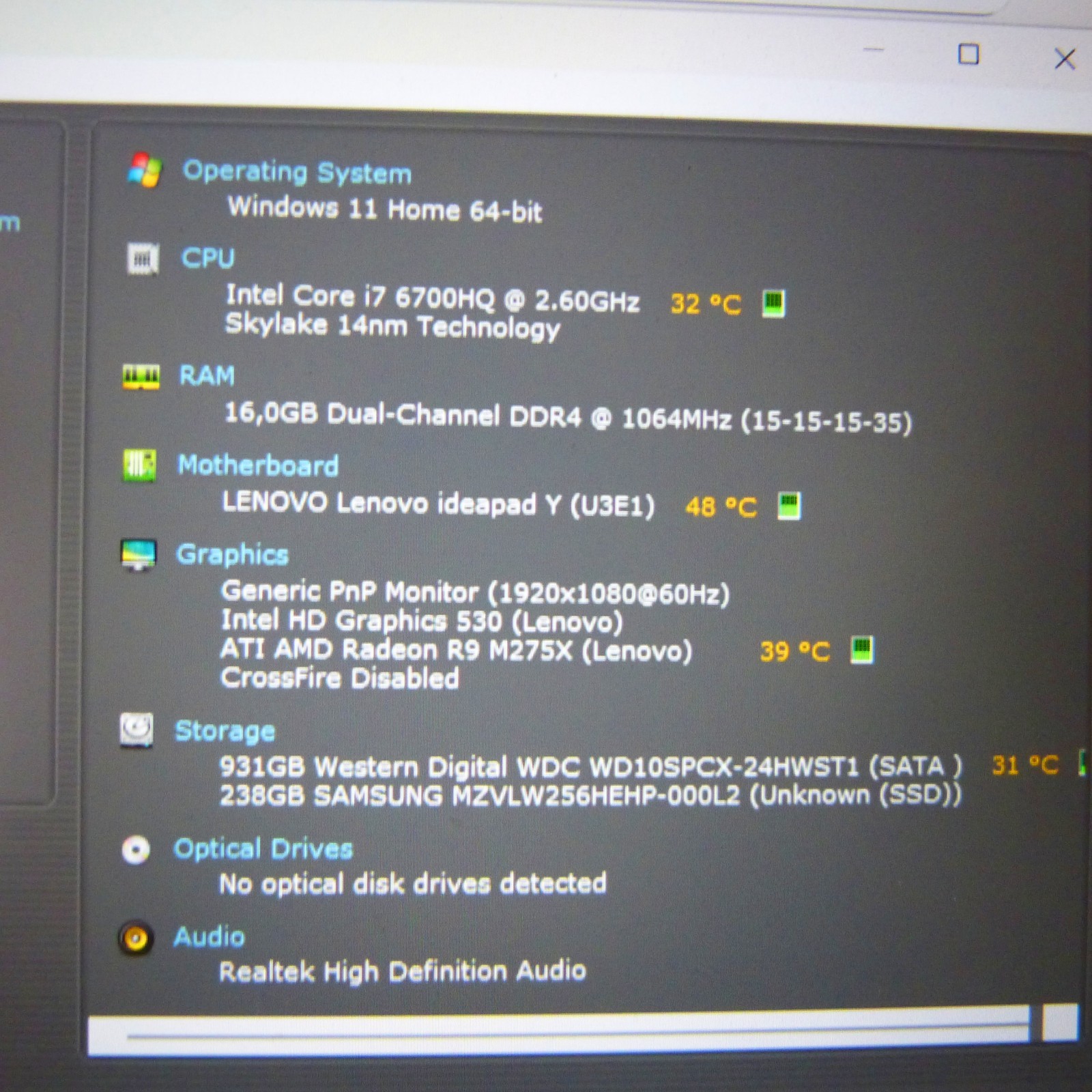 Lenovo Y700 14″ JBL SOUND l GAMING METAL QUAD i7 l 16GB RAM NEW Windows 11