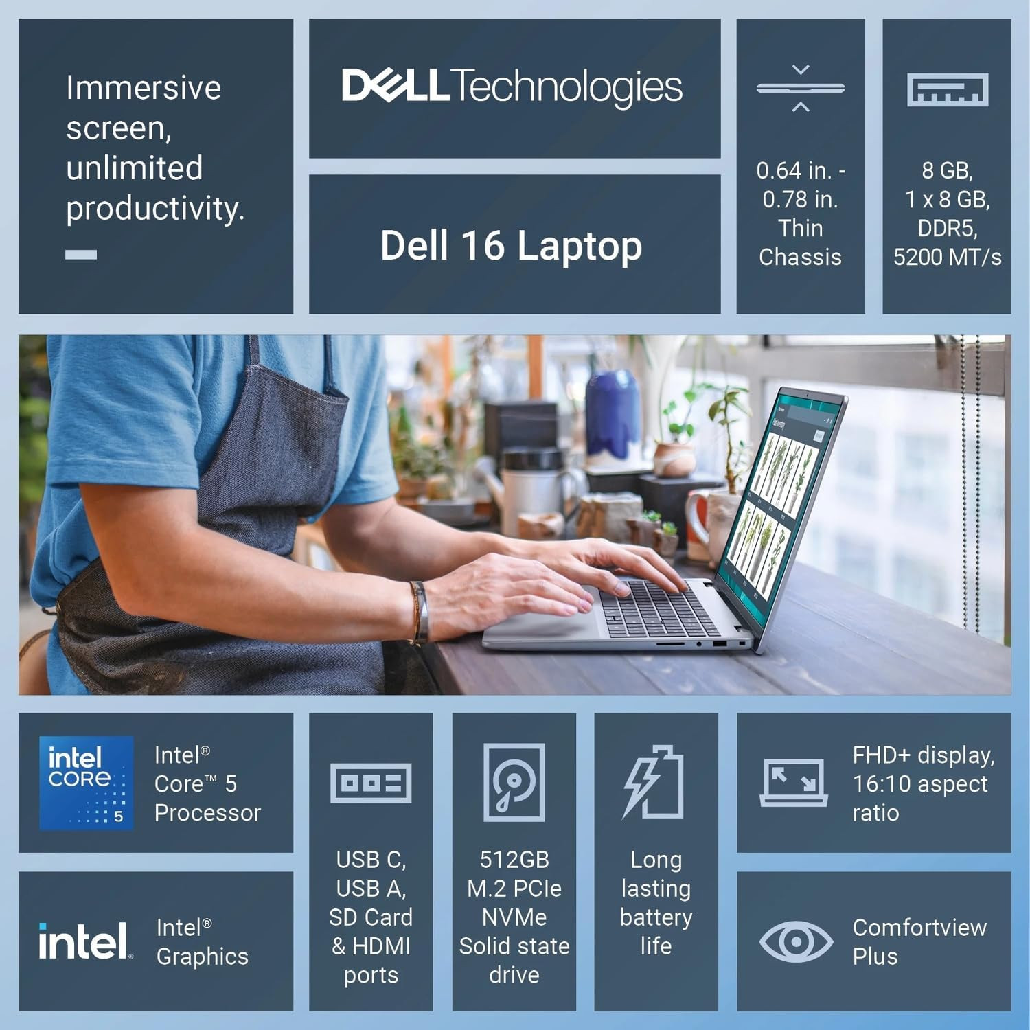 16″ Touchscreen Laptop, Business & Student Laptop Computer, W/Office Lifetime Wi