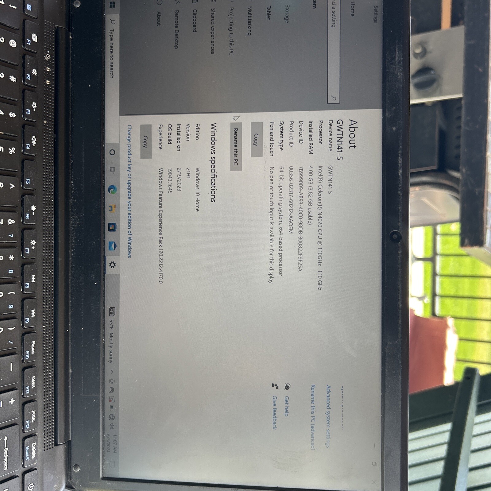 Gateway Laptop GWTN141-5 Black