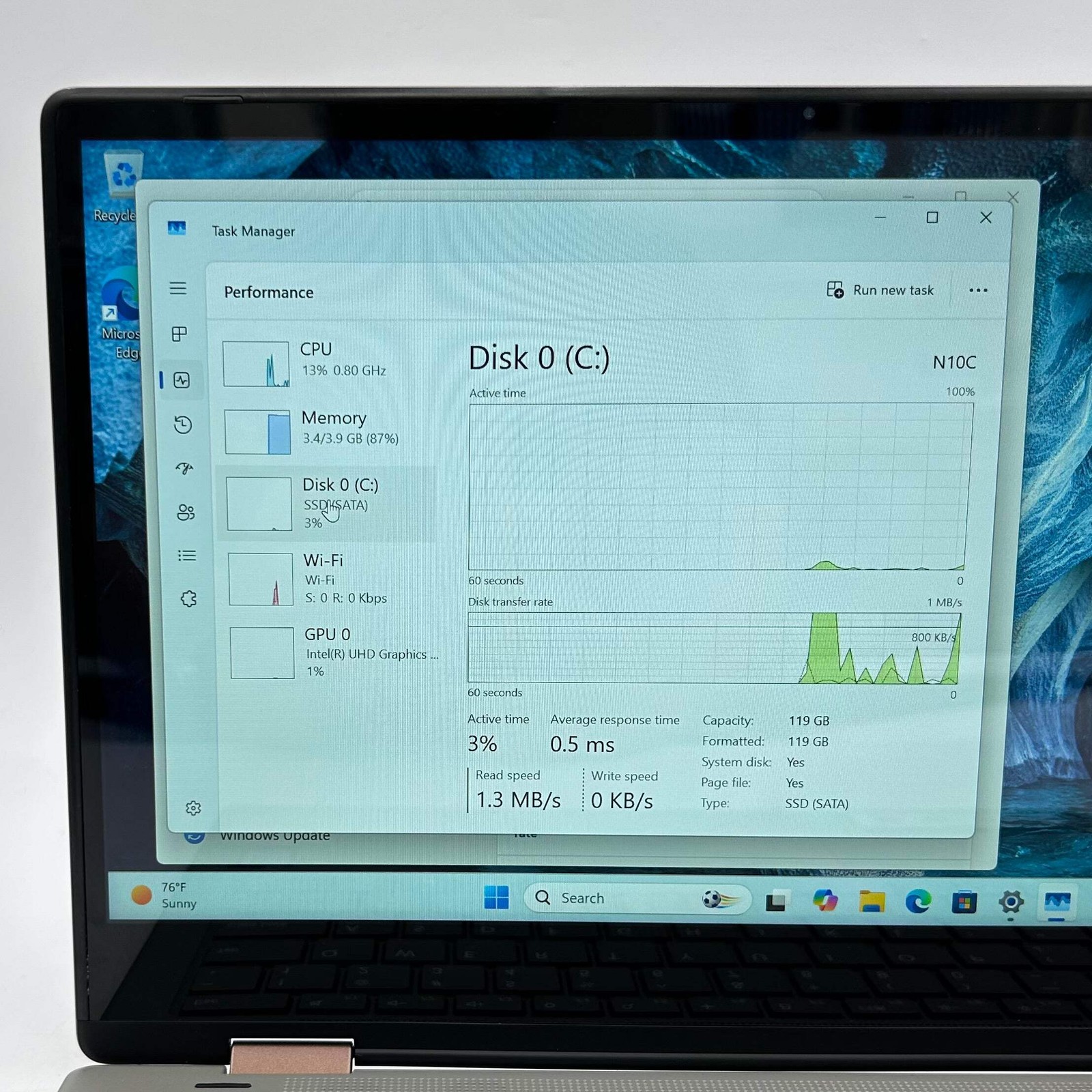 Onn Laptop 100002434 13.3″ i3-8145U 2.1GHz 4GB RAM 128GB SSD