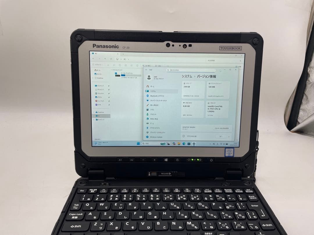 Panasonic Toughbook CF-20 Core i5-7Y57 10.1″ WUXGA Touchscreen 8GB SSD256GB
