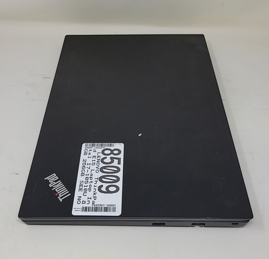 LENOVO ThinkPad E15 Laptop Intel I7-10510U 8GB 256GB SEE NOTES
