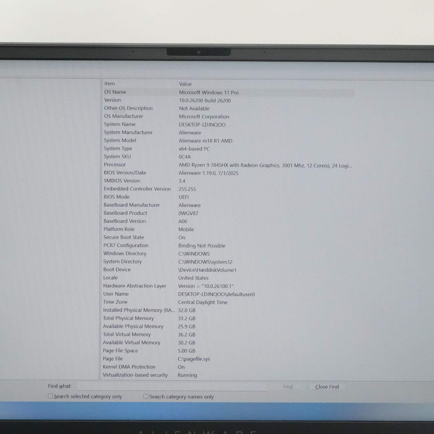 Alienware M18 R1 18″ Ryzen 9 7845HX 3.0GHz 32GB RAM 1TB SSD GeForce RTX 4070