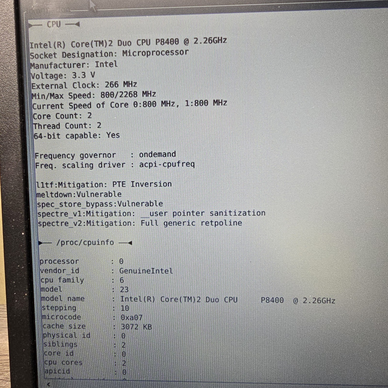 Dell Latitude E5500 Laptop Core 2 Duo P8400 2.26GHz 2GB Boots Win7 Pro